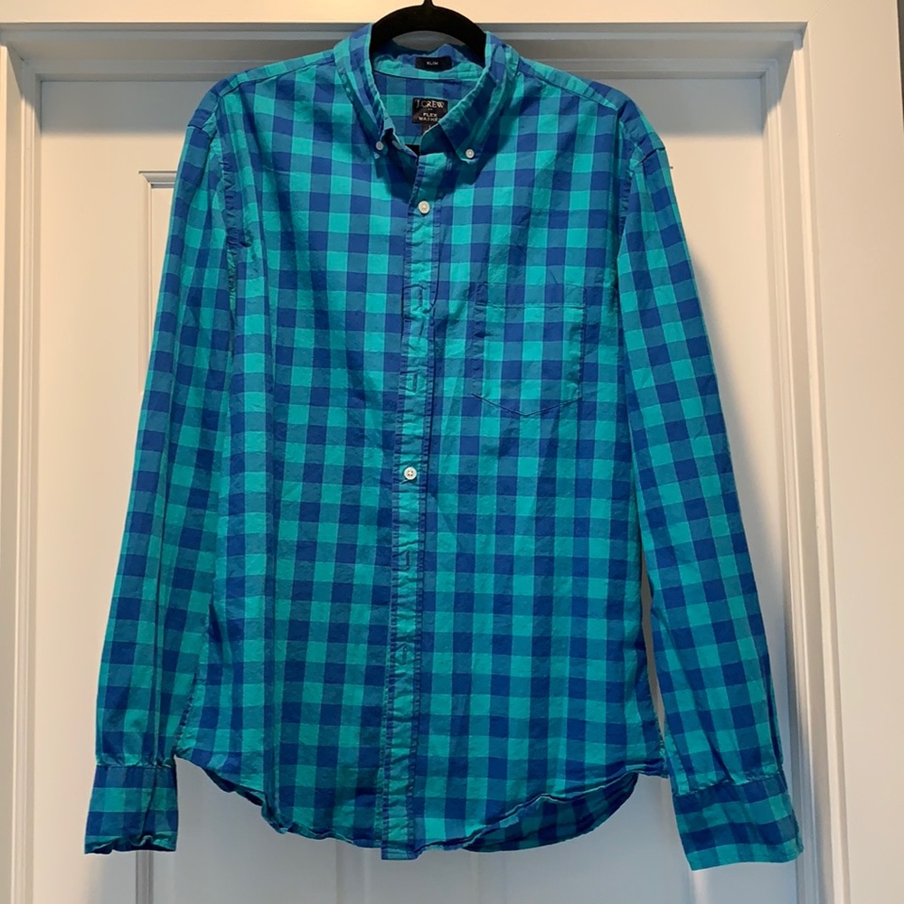 Men’s checked shirt. Size L slim